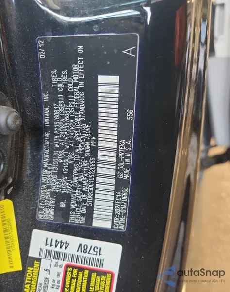 2012 Toyota Sienna Le from USA, damaged, VIN 5TDKK3DC1CS226865
